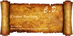 Czebe Dorina névjegykártya