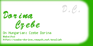 dorina czebe business card